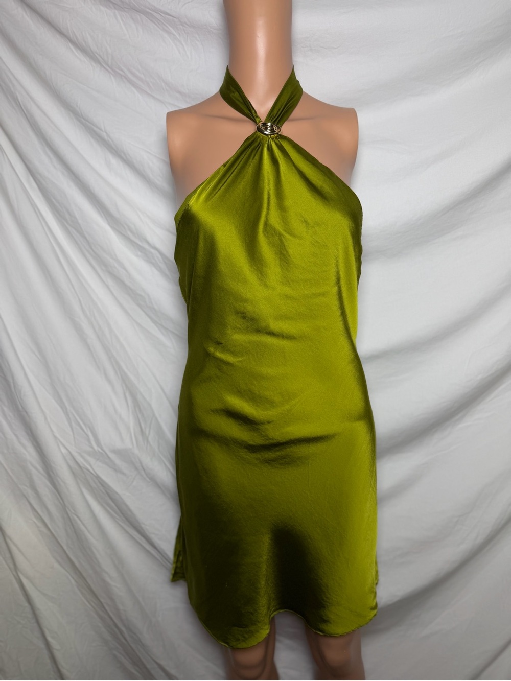House of Harlow 1960 x REVOLVE Sakai Mini Dress in Cypress Green silk satin - Picture 4 of 6